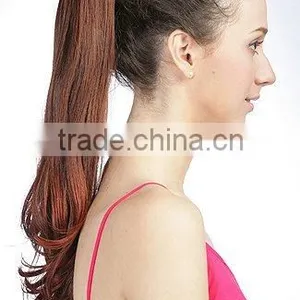 Synthetic Red Curly Clip-in Ponytail Hair Extension, Wigs Hair Accessories thumbnail-3