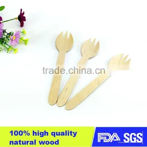 Natural Disposable Wooden Cutlery Spoon Fork Knife thumbnail-1