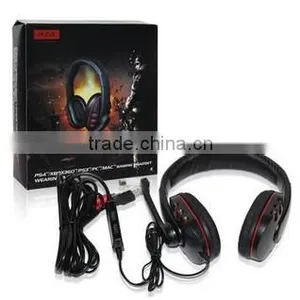 Luxury 180 Degree Rotation Wired Stereo Gaming Headset With Microphone 5 in 1 for Ps3/ps4/xbox 360/pc/mac thumbnail-1