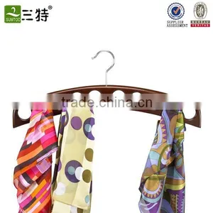 10 Scarves Organizer Wooden Scarf Holder thumbnail-2