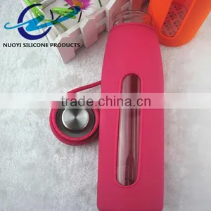 Long Hollow Out Tether Silicone Cup Sleeve of Food Grade thumbnail-1