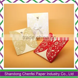 Timeless Romantic Wedding Card/Laser Cut Flower Lace Pocket Wedding Invitation Card Foldable Flats thumbnail-4