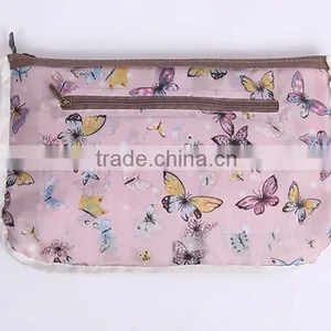 Luxury Nylon Natural Lady Zip Cosmetic Bag thumbnail-1