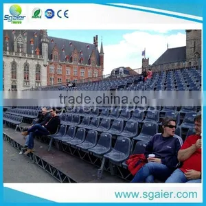 Theater Bleacher Plastic Seating System With Wheels thumbnail-1