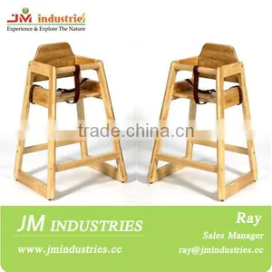 Cheap Modern Comfortable EN14988 Solid Wood Baby Restaurant High Chair thumbnail-6