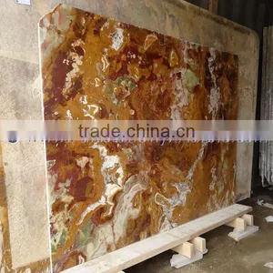 Best Quality Modern BROWN GOLDEN ONYX COUNTERTOPS thumbnail-5