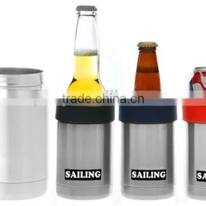 Double Wall Vacuum Stainless Steel Beverage Can Insulator for 12 Ounce Can thumbnail-1