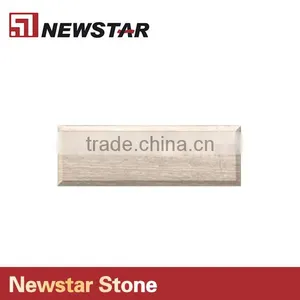 Newstar White Oak Subway Tile Honed Beveled Wooden Marble Mosaic thumbnail-3