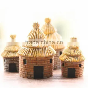 Zakka Love Sea Mini House ,Micro Landscape Accessories, Rural Wind Thatched Houses thumbnail-1