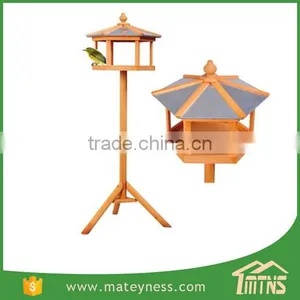 Bird Wooden Feeding Station and Wooden Bird House thumbnail-1