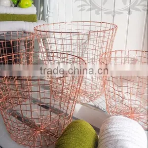 Wholesale Vintage Industrial Metal Storage Wire Basket for Sale thumbnail-1