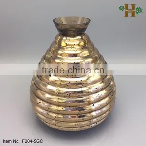 Handmade Blown No Bottom Italy Vases Luxury Gold Vases thumbnail-1