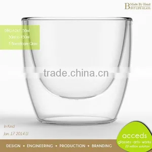 Odd-Shaped Custom Unbreakable Double Wall Big Glass Cup thumbnail-5