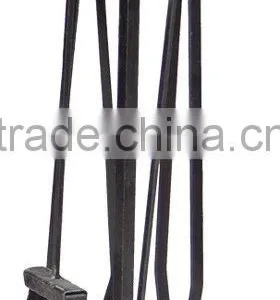 Antique Mechanical Cast Iron Fireplace Tools Set thumbnail-1
