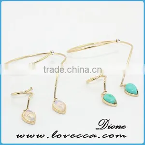 Wholesale Special Shape Wire Semi-precious Stone Bracelet thumbnail-1