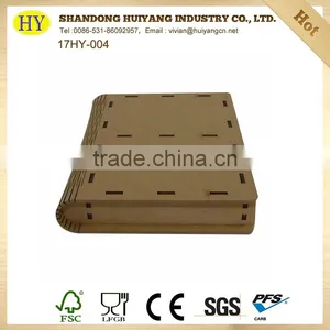 Unfinished Handmade Factory Book Shaped Wooden Packaging Box thumbnail-5