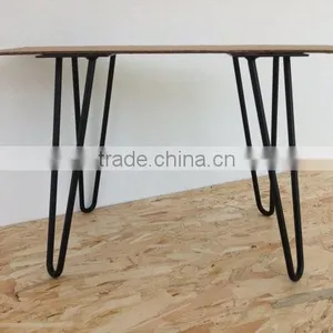Metal Furniture Parts Solid Steel 16 Inch Twin Hairpin Leg Bench Bases thumbnail-2