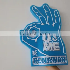 Orange OKAY Shape Design Sponge Foam Hand Gloves thumbnail-6