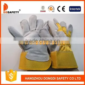 DDSAFETY Cow Split Leather Work Safety Leather Gloves thumbnail-1