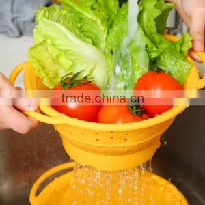 Multifunctional Silicon Basket Colander, Kitchen Filter Strainers Tool thumbnail-3