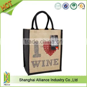 Natural Wedding Favor Burlap Linen Jute Holiday Wine Gift Bottle Bags thumbnail-1