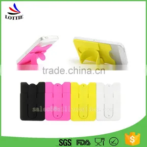 Wholesale 3M Sticker Silicone Cell Mobile Phone Holder Credit Phone Card Holder thumbnail-1