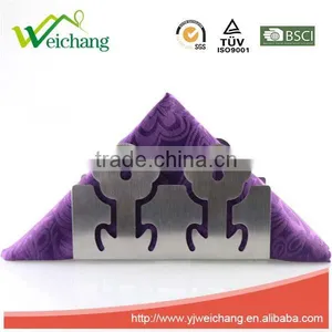 WCA145 Modern Stainless Steel Cut-Out Cutlery Design Refillable Tabletop Paper Napkin Holder thumbnail-1