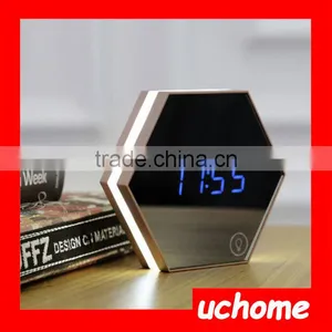 UCHOME Multifunctional New Led Digital Mirror Alarm Clock Sleep Night Light thumbnail-1