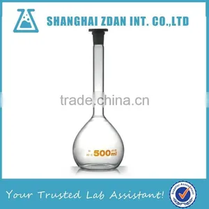 10~2000mL Volumetric Flask, Class A, Plastic Stopper, Heavy Duty, Flat Bottom thumbnail-1