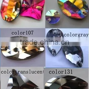 2015 Wholesale Flat Back Loose Stone, Glass Flat Abck Sew-on Stone thumbnail-4