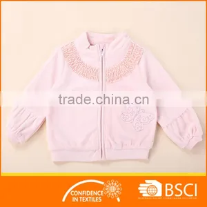 Fancy Butterfly Applique Nice Velour Child Clothing Sets thumbnail-3