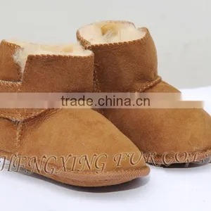 CX-SHOES-06 Cheap Genuine Sheared Leather Baby Shoes thumbnail-1