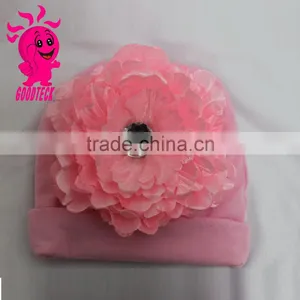 2015 Gift Set Fancy White Pink Yellow Flower Newborn Crochet Baby Hats thumbnail-1