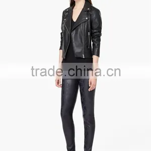 Ladies Black Faux Leather Leggings Casual Trousers thumbnail-3