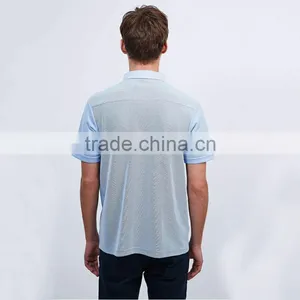 Plain Blue Polo With Chest Pocket 100 Percent Cotton Mens Polo Shirts T-shirt thumbnail-4