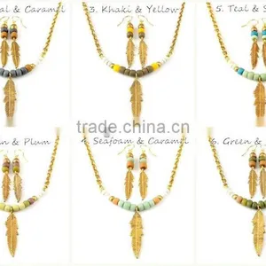 Silver Plated Lovely Fish Family Jewelry Sets Necklace Bracelet Earrings Turquoise Jewelry Sets For Girls thumbnail-5