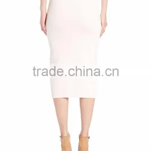 Wholesale Fitness Apparel For Women Wear Plain Dyed Floral Midi Pencil One Pace Package Buttock Solid Knit Skirt thumbnail-4