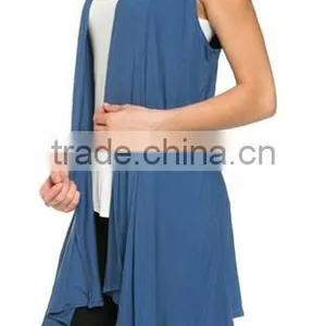 Cheap China Wholesale Clothing Women's Draped Open Front Jersey Knit Vest thumbnail-6