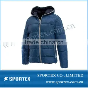 Men Winter Cotton Padded Jacket Hoodie Puffer Hooded Outwear Down Coat thumbnail-1
