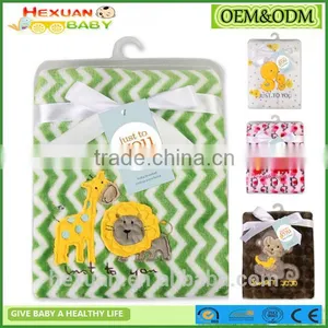 Coral Fleece Animal Design Newborn Blanket Comfortable Carter Baby Blanket thumbnail-1