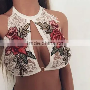 2017 New Style Halter Bra Floral Hot Sexy Women Bra thumbnail-4