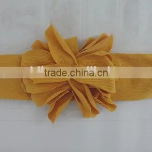 Wholesale Cute Baby Girls Hair Accessories Fancy Hair Bands Boutique Baby Girl Flower Cotton Fabric Elactic Headband for Kids thumbnail-5