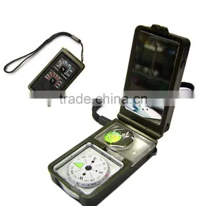Multi-function 10 in 1 Military Tool Compass Hygrometer Led Light Thermometer Flint Fire Starter Outdoor Hiking Camping Survival thumbnail-1