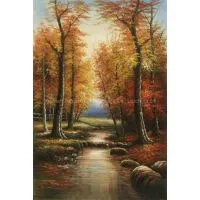 Streetview/Village Decorative Oil Painting thumbnail-3