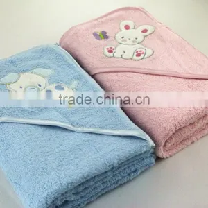 Knitted Bamboo Fiber Baby Hooded Towels thumbnail-3