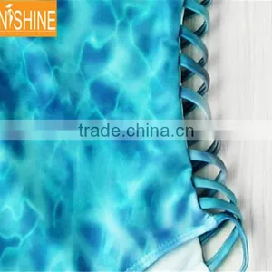 High Quality Custom Made One Piece Swimsuit Ladder Side Low Rise Bikini thumbnail-3