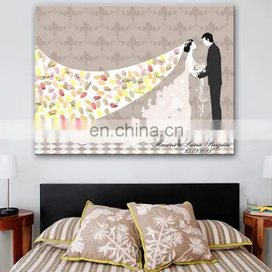 Bride and Groom Fingerprint Wedding Signature Guest Book Wedding Favors Wholesale thumbnail-1