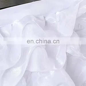 Fancy Wedding Banquet Organza Ruffled Table Skirt thumbnail-4