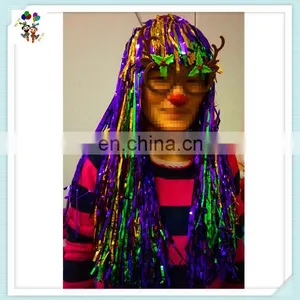 Cheap Colorful Mardi Gras Party Women Long Tinsel Wigs HPC-0025 thumbnail-6
