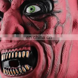 Sheitan Latex Horror Mask With Horns thumbnail-4